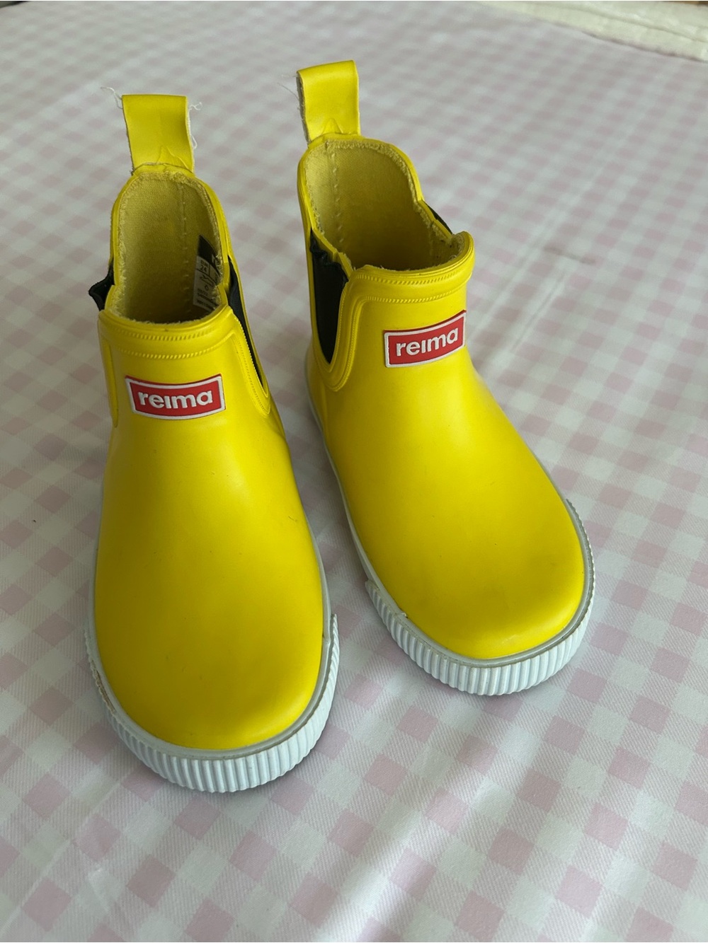 Reima Yellow Kids' Waterproof Pull-On Rain Boots